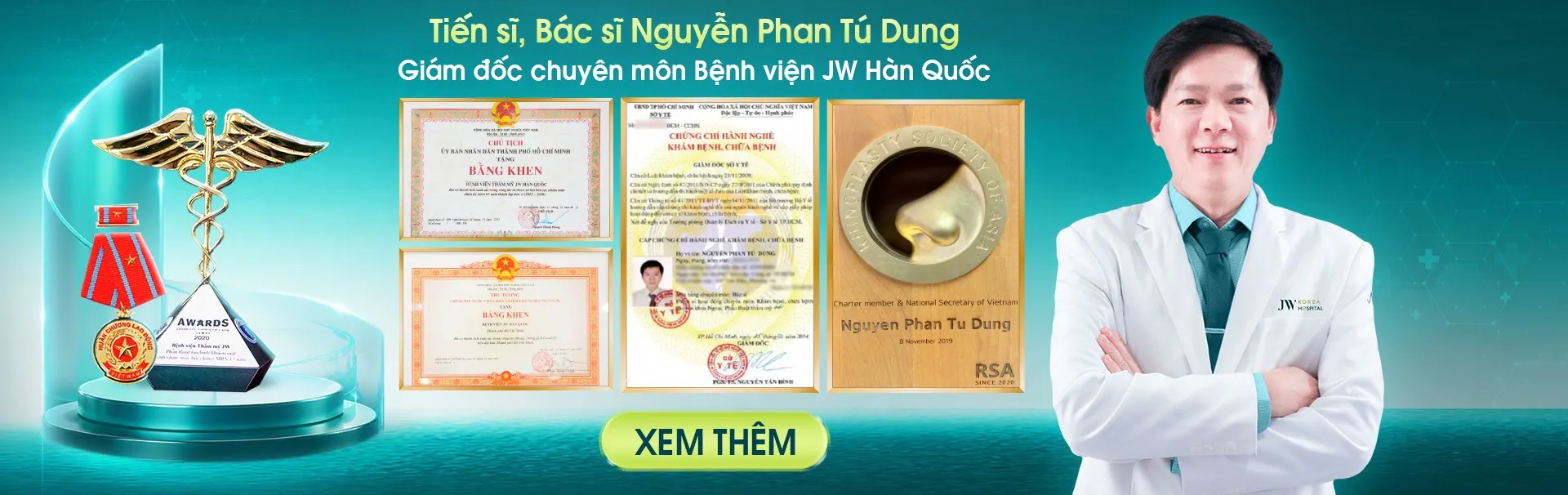 Banner Bác sĩ Tú Dung - Giám đôc chuyên môn Bệnh viện JW