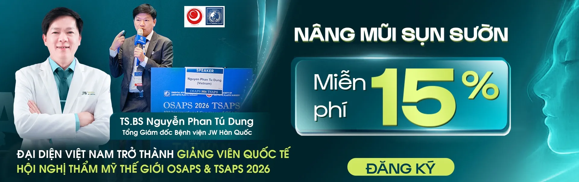 Bác sĩ Tú Dung ưu đãi nâng mũi sụn sườn